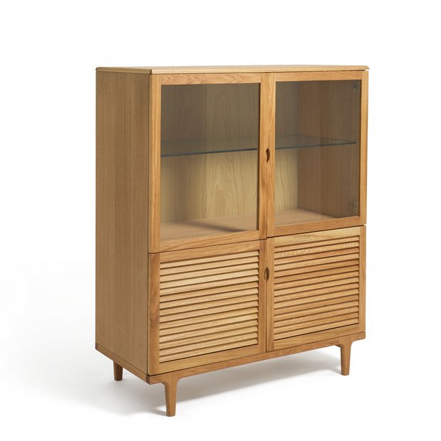 Oak and deals glass display cabinet