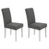 Argos Home Pair of Mid Back Dining Chairs Grey & Pink Check