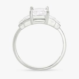 Revere Sterling Silver 5 Stone Radiant Cut Ring