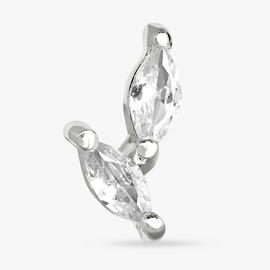 Revere Sterling Silver Marquise Stone Stud Earring