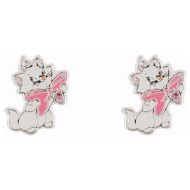 Disney Aristocats Marie Silver Plated Stud Earrings