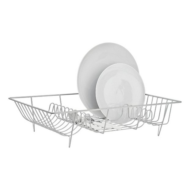 Buy Simple Value Dish Rack Silver Effect Dish racks and mats Argos