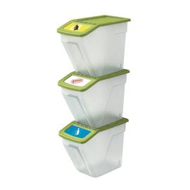 Curver 34 Litre Recycling Bins - Set of 3
