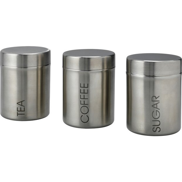 Buy HOME Stainless Steel Storage Canisters at Argos.co.uk Your Online Shop for Storage sets