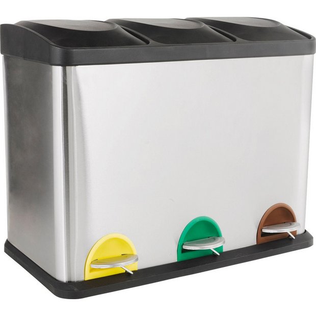 Buy HOME 45 Litre Recycling Pedal Bin with 3 Compartments at Argos.co.uk Your Online Shop for