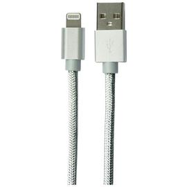 2m Braided Lightning Cable - Silver