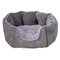 Grey Cord Oval Pet Bed - Medium