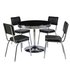 Argos Home Leni Black Gloss Dining Table & 4 Black Chairs
