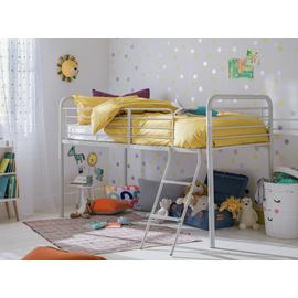 Argos Home Jo Mid Sleeper Metal Bed Frame - Silver
