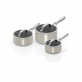 Ninja Ceramic Pro 3 Piece Non Stick Aluminium Saucepan Set
