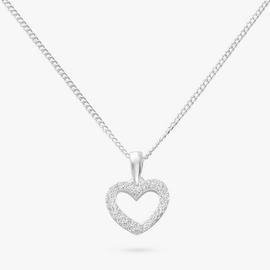 Revere Sterling Silver Open Heart Pendant Necklace