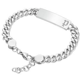 Police Polished Stainless Steel Plain Motif Bracelet