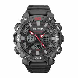 Sekonda Men's Black Plastic Strap Digital Sports Watch