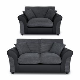 Argos Home Harry Chair & 2 Seater Sofa - Charcoal