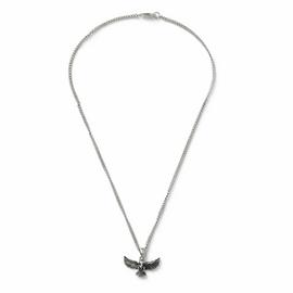 Uncommon Souls Silver Tone Eagle Pendant Necklace