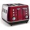 Morphy Richards 240108 Evoke 4 Slice Toaster - Red