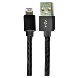 2m Braided Lightning Cable - Black