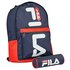 FILA Backpack and Pencil Case - Blue
