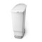 simplehuman 40 Litre Slim Pedal Bin - White