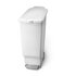 simplehuman 40 Litre Slim Pedal Bin - White