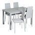 Argos Home Anton Glass Extending Table & 4 Grey Chairs
