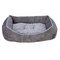 Grey Cord Square Pet Bed - Large