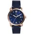 Fossil Commuter Mens Navy Blue Leather Strap Watch