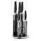 Argos Home 5 Piece Revolving Knife Block Set - Black
