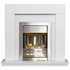 Adam Wyoming 2kW Electric Fire Suite - White & Black
