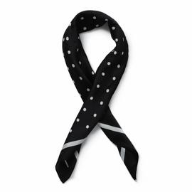 Freedom Black and White Polka Dot Headscarf