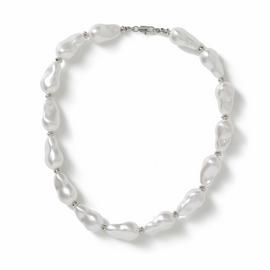 Freedom White Irregular Pearl Necklace