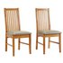 Argos Home Paris Pair of Solid Oak Dining Chairs - Grey