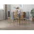 Argos Home Helena Glass Dining Table & 4 Grey Chairs