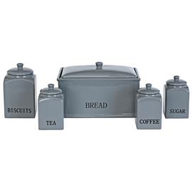 Argos Home Bistro 5 Piece Ceramic Storage Set - Grey