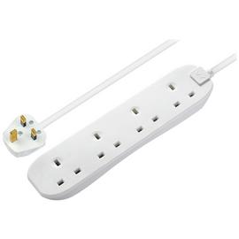 Masterplug 4 Socket 1 Metre Extension Lead