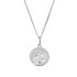Moon & Back Silver Baby Footprint Pendant 18inch Necklace
