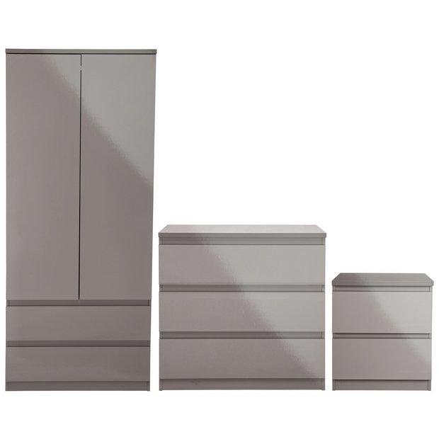 Ikea grey gloss 2024 bedroom furniture