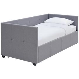 Argos Home Tamara Fabric Day Bed with Trundle - Grey