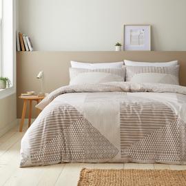 Catherine Lansfield Larsson Geo Neutral Bedding Set - Double