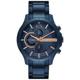 Armani Exchange Mens Stainless Steel Blue Strap Watch