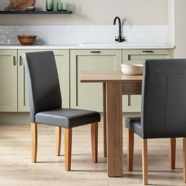 Argos Home Pair of Midback Dining Chairs - Charcoal