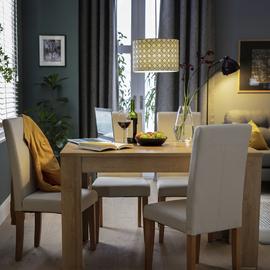 Argos Home Miami Rectangular Oak Dining Table & 4 Chairs