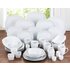 Waterside 42 Piece Porcelain Square Dinner SetWhite