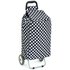 2 Wheel Folding Blue and White Polka Dot Shopping Trolley