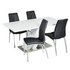 Argos Home Belvoir White Gloss Table & 4 Milo Chairs