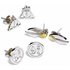 Harry Potter Silver Colour Stud EarringsSet of 3