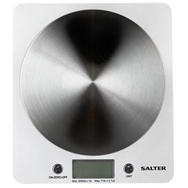 Salter Electronic Kitchen Scale with Steel Platform- Silver