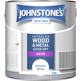 Johnstone's Quick Dry Satin Paint 2.5L - Brilliant White