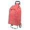2 Wheel Folding Red and White Spot Shopping Trolley