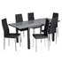 Argos Home Anton Glass Extending Table & 6 Black Chairs